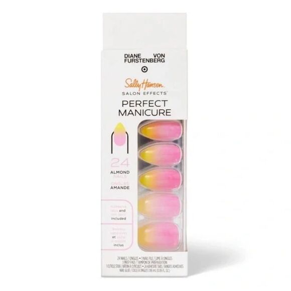 Sally Hansen Diane Von Furstenburg Perfect Manicure Sunrise  Press On Nails - Picture 1 of 4